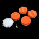 Maxbell 7pcs 3 inch Drill Thread Sucker Wool Cleaning Polishing Sponge Buffing Pad