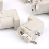 Maxbell DC 5.5 x 2.1mm Power Supply Sockets Female Jack Connectors 10pcs Offwhite