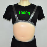 Maxbell Silicone Fake Belly Artificial Fake Pregnancy Baby Tummy Pregnant Bump 2-3 month（1000g）