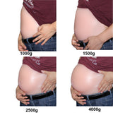 Maxbell Silicone Fake Belly Artificial Fake Pregnancy Baby Tummy Pregnant Bump 2-3 month（1000g）