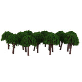 Maxbell 50pcs 3cm Scenery Landscape Train Model Trees Green Scale 1/500