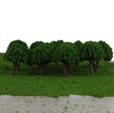 Maxbell 50pcs 3cm Scenery Landscape Train Model Trees Green Scale 1/500