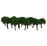 Maxbell 50pcs 3cm Scenery Landscape Train Model Trees Green Scale 1/500