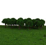 Maxbell 50pcs 3cm Scenery Landscape Train Model Trees Green Scale 1/500