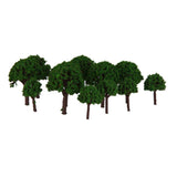 Maxbell 50pcs 3cm Scenery Landscape Train Model Trees Green Scale 1/500