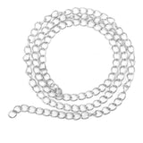 Maxbell Sliver Link Chain Accessories Kit for Necklace Bracelet Jewelry Making