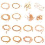 Maxbell Gold Link Chain Accessories Kit for Necklace Bracelet Jewelry Making