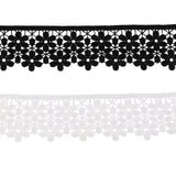 Maxbell 3yd Black Flower Embroidered Trim Lace Trimming Sewing Crafts