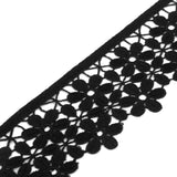 Maxbell 3yd Black Flower Embroidered Trim Lace Trimming Sewing Crafts