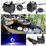 Maxbell 220-240V LED Multi Color Submersible Water Pump Aquarium Fountain EU Plug