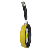 Maxbell Modern Egg Frying Pan Clock Cutlery Kitchen Wall Clock Decoration Yellow