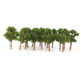 Maxbell 50pcs Banyan Trees Model Train Scenery Landscape Scale 1:200 Dark Green