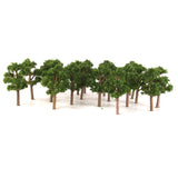 Maxbell 50pcs Banyan Trees Model Train Scenery Landscape Scale 1:200 Dark Green