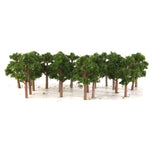 Maxbell 50pcs Banyan Trees Model Train Scenery Landscape Scale 1:200 Dark Green