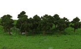 Maxbell 50pcs Banyan Trees Model Train Scenery Landscape Scale 1:200 Dark Green