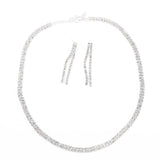 Maxbell Crystal Rhinestone Jewelry Necklace Earring Set Wedding Bridal Party