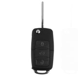 Maxbell 3 Button Pad Remote Flip Key Shell Case Cover Holder Fits VW PASSAT GOLF