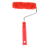 Maxbell 7" Classical Embossed Painting Roller w/ Plastic Handle for Wall Decoration