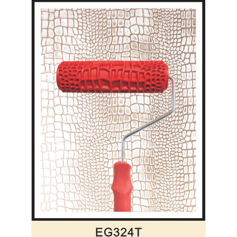 Maxbell 7" Embossed Crocodile Skin Painting Roller with Handle for Wall Decora