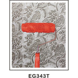 Maxbell 7" Embossed Flower&Bird Painting Roller with Plastic Handle for Wall Deco