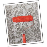 Maxbell 7" Embossed Flower&Bird Painting Roller with Plastic Handle for Wall Deco
