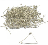 Maxbell 200pcs 20mm Silver Plated Ball Pins Headpins for Jewelry Craft Findings