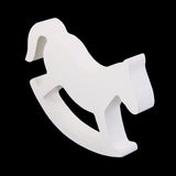 Maxbell White Wooden Small Rocking Horse Wedding Home Decor Kids Toys