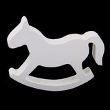 Maxbell White Wooden Small Rocking Horse Wedding Home Decor Kids Toys