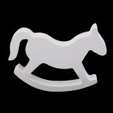 Maxbell White Wooden Small Rocking Horse Wedding Home Decor Kids Toys