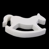 Maxbell White Wooden Small Rocking Horse Wedding Home Decor Kids Toys