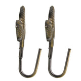 Maxbell 2Pcs Leaf Curtain Drapery Tiebacks Door Wall Hat Hooks Holder Hanger Bronze