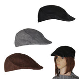 Maxbell Winter Peaked Cap Flat Hat Beret Hat Cabbie Newsboy Golf Cap Grey