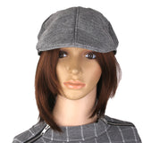 Maxbell Winter Peaked Cap Flat Hat Beret Hat Cabbie Newsboy Golf Cap Grey