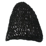 Maxbell 1x Women Soft Rayon Snood Hair Net Crochet Hairnet Cap Black