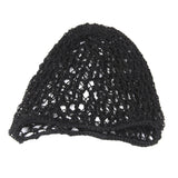 Maxbell 1x Women Soft Rayon Snood Hair Net Crochet Hairnet Cap Black