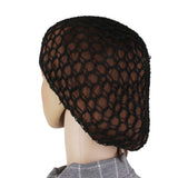 Maxbell 1x Women Soft Rayon Snood Hair Net Crochet Hairnet Cap Black