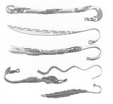 Maxbell 6 assorted styles Antique Silver BookMark With Loop For Jewelry Making Craft