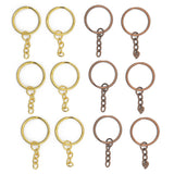 Maxbell 12Pcs Key Rings DIY Keychain Key Holder With Chains