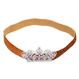 Maxbell Infant Baby Rhinestone Crown Hair Bands Photography Headband - Gold