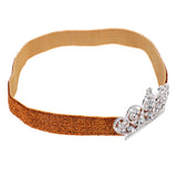 Maxbell Infant Baby Rhinestone Crown Hair Bands Photography Headband - Gold