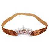 Maxbell Infant Baby Rhinestone Crown Hair Bands Photography Headband - Gold