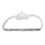 Maxbell Infant Baby Rhinestone Pearl Crown Hair Bands Photography Headband - Silver