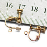 Maxbell 12x Non Piercing Copper Adjustable Screw Earring Clips Hooks Jewelry Making