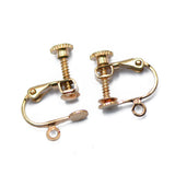 Maxbell 12x Non Piercing Copper Adjustable Screw Earring Clips Hooks Jewelry Making