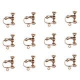 Maxbell 12x Non Piercing Copper Adjustable Screw Earring Clips Hooks Jewelry Making