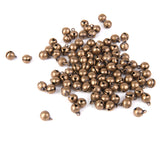 Maxbell 100pcs Antique Bronze Brass Jingle Bells Charm Bead Jewelry Findings 8mm