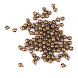 Maxbell 100pcs Antique Bronze Brass Jingle Bells Charm Bead Jewelry Findings 8mm