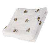 Maxbell 1 Pcs Muslin Cotton Blanket Newborn Baby Blanket Swaddle Bath Towel Bee