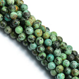 Maxbell 8mm Natural African Turquoise Jewelry Making loose gemstone beads strand 15"