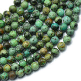 Maxbell 8mm Natural African Turquoise Jewelry Making loose gemstone beads strand 15"